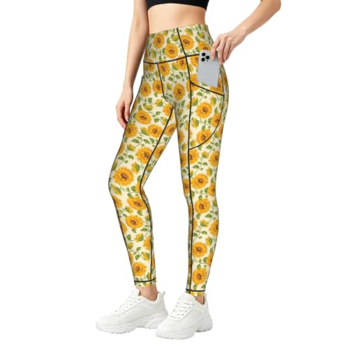 Pantalones de yoga opacos que no se transparentan con bolsillos para entrenar segura