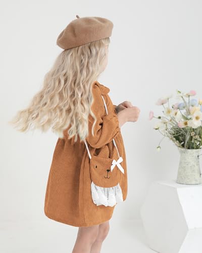 Mioglrie Toddler Girl Fall Dress Baby Girl Winter Clothes 6 12 18 24 Months Outfit Cute Dresses for Girls with Satchel4