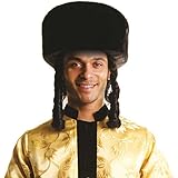 Dress Up America Thick Curly Payes - Jewish Sidelocks Costume Accessory - Purim Dress Up for Men (Black)