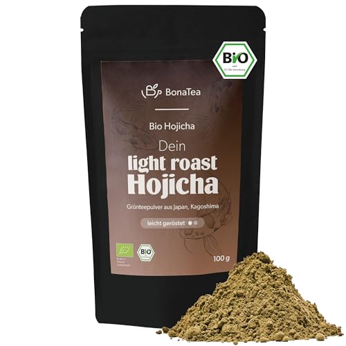 Bio Premium Hojicha Pulver in verschiedenen Röststufen aus Japan - Geröstetes Grüntee Pulver 100g Röststufe: Light Roast
