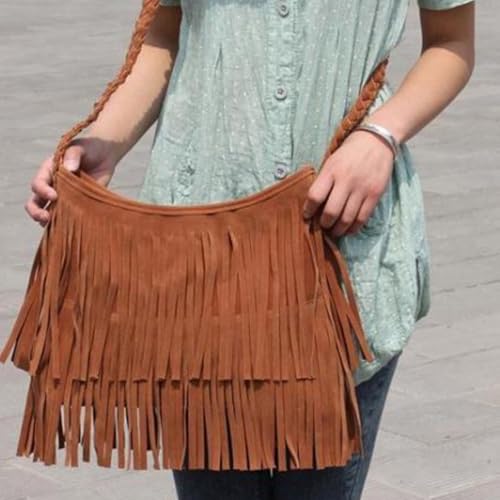 Fringe Crossbody Handbag: Black Fringe Purse Crossbody Bag For Women Summer2