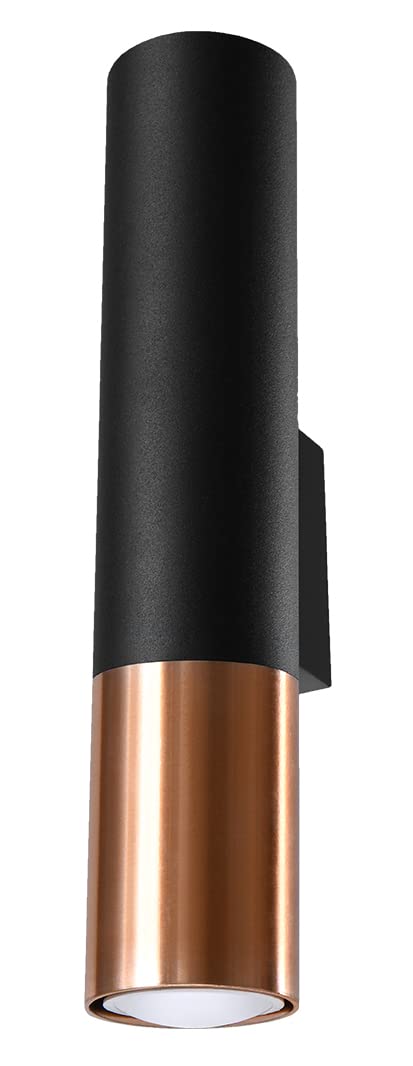SOLLUX lighting Wall Lamp Loopez Black/Chrome Black, Copper 6