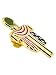 PinMart Patriotic American Hero Flag Cross – U.S.A. Cross for American Heros- Gold Plated Enamel Lapel Pin - SecureClutch Back for Hats, Scarves and Backpacks – 1 Piece