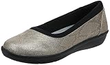 Clarks womens Ayla Low Ballet Flat, Taupe Snake Print Synthetic, 5.5 US