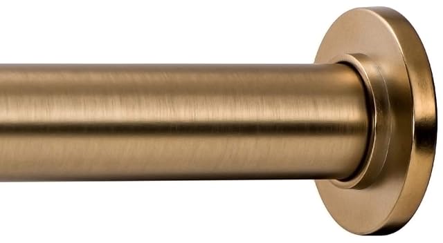 Ivilon Tension Curtain Rod - Spring Tension Rod for Windows or Shower 54 to 90 Inch Warm Gold