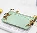Vintage Decorative Tray Jewelry Tray Towel Tray Storage Tray Rings Necklace Bracelets Earrings Trays Cosmetics Jewelry Organizer Retro Design Bow Decor Resin Plate Coquette Room Decor (Green)