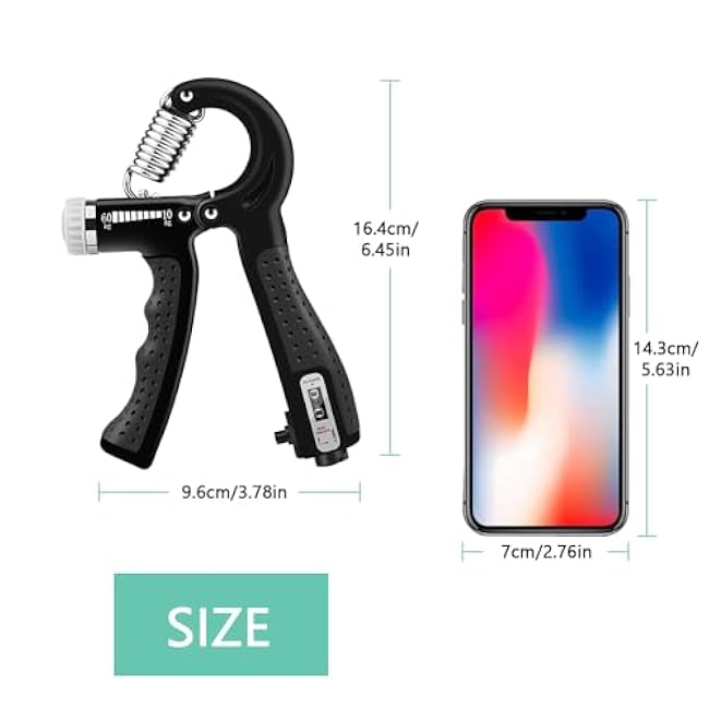 Hand Grip Strengthener Trainer - Hand Strengthener & Grip Strength - Forearm Grip Adjustable Resistance - Finger Stretcher, Hand Gripper, Finger Exerciser for Men/Women
