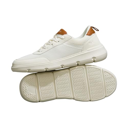 Image of Neeman's Melange Dress Sneakers for Men | Breathable Mesh & Faux Leather Upper | Lightweight EVA Sole with Natural Rubber | Stylish Lace-Up Sneakers for Travel & Everyday Casual Comfort