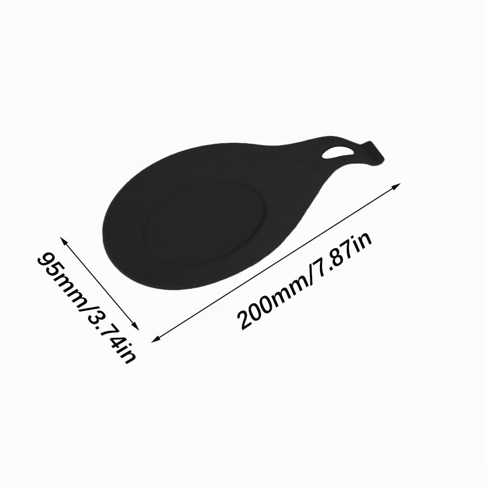 Soportes para Cucharas Silicona, Cocina Soporte Cuchara Silicona, Resto de Cuchara de Silicona, Reposa Cucharas Silicona, para Guardar Espátulas, Cucharas, Tenedores y Cubiertos