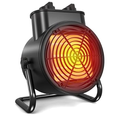 Auertech Greenhouse Heater with Thermostat, 1500W Electric Space Heater with Knob Control, 3S Fast Heating, Overheat Protection, Portable Outdoor Heaters for Patio, Garage, Workshop