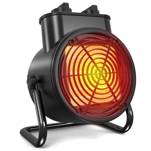 Auertech Greenhouse Heater with Thermostat, 1500W Electric Space Heater with Knob Control, 3S Fast...