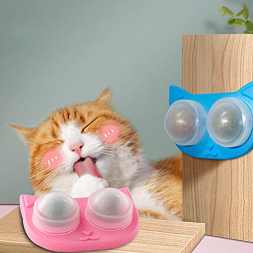 Balacoo 2 peças bola de menta que lambem gatos, bola de menta pura e natural, bolas de erva de gato,