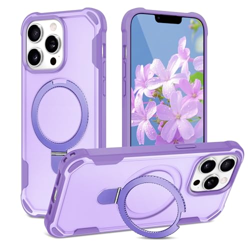 Coque iPhone 12 Pro Max fine translucide avec anneau rotatif et aimant MagSafe premium