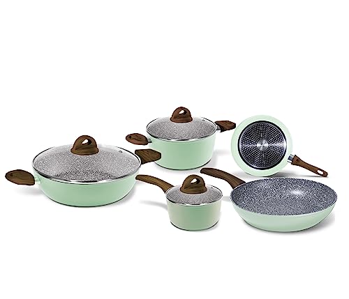 SET DE PANELAS GREEN INDUCTION 8PCS