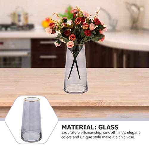 Healifty 2Pcs Glass Bud Vase Table Glass Vase Flower Jug Flower Planter Tall Floral Glass Plant #TOP5