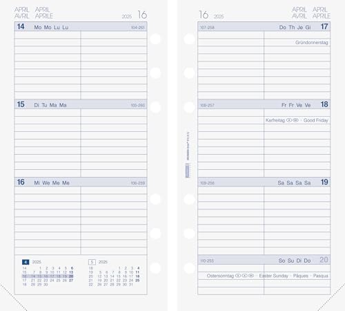 BRUNNEN Pocket Diary Model 731 (2025), 2 Pages = 1 Week - View #7