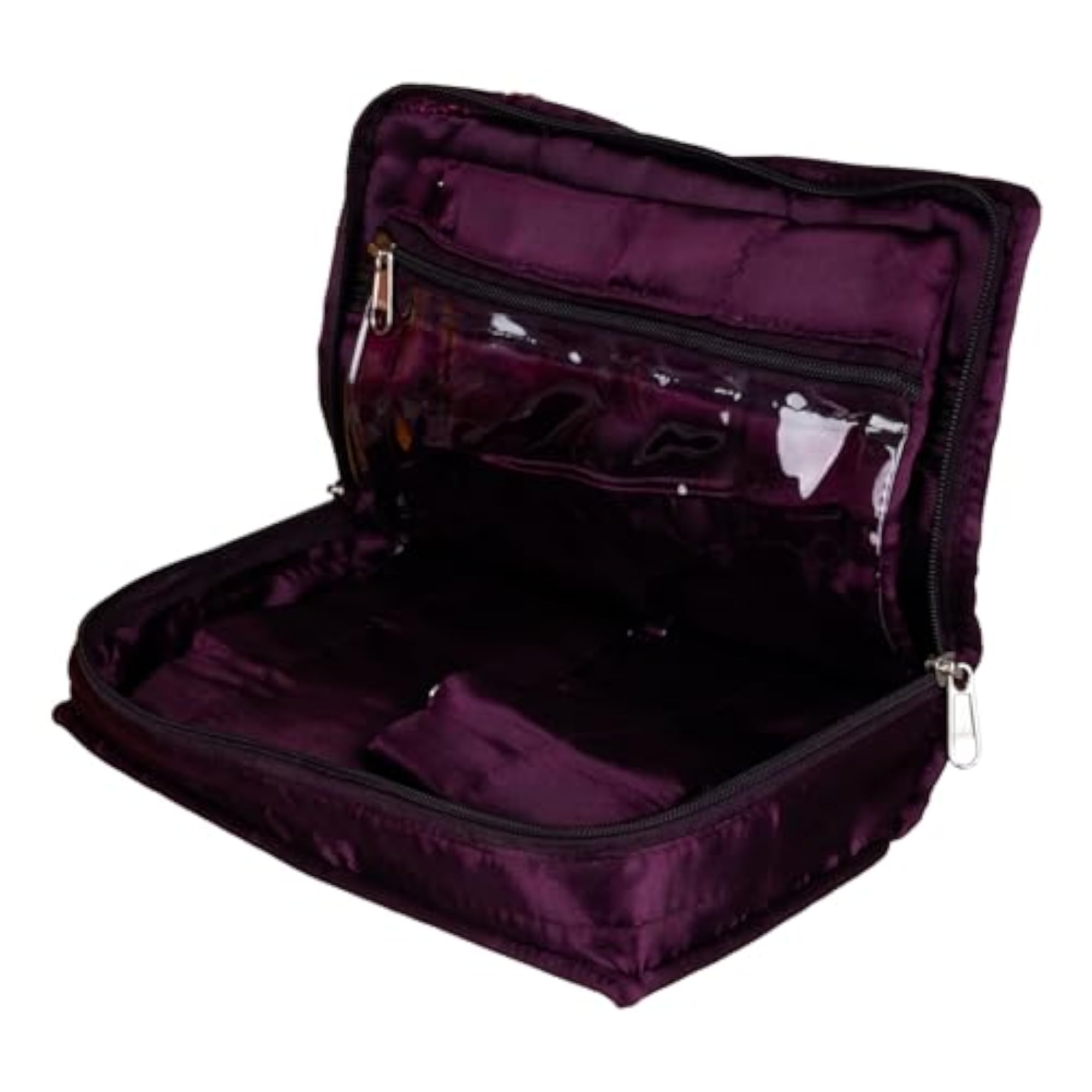 Satin Jewellery Storage Kit with 6 Flappable Pouches