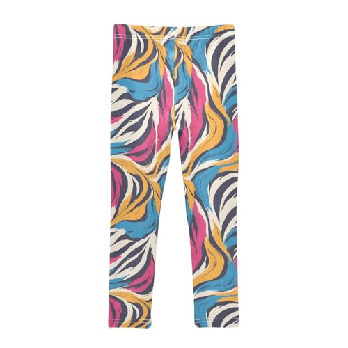 Tigers Animal Animal Print Kids Baby Girls Active Leggings Stretchy Full Length Athleisure Pants Exercise2