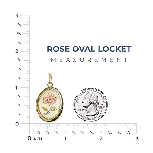 PicturesOnGold.com Personalized 14K Gold Filled Rose Oval Locket Custom Photo Necklace for Women and Men 3/4 Inch X 1 Inch4