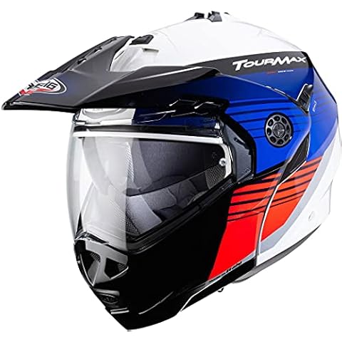 HELMET CABERG TOURMAX TITAN WHITE/BLUE/RED S Cover