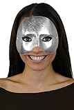 I LOVE FANCY DRESS LTD Le masque argenté du célèbre fantôme ne couvrant que la moitié haute du visage pour adulte. Idéal pour les fêtes d'Halloween. (X6)