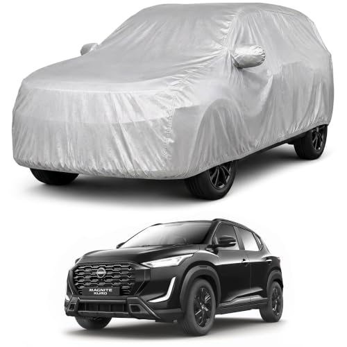 Image of Autofact Car Body Cover Compatible with Magnite | Custom Fit Car Cover | 100% Water-Resistant| Triple-Stitched Lightweight Fabric | Dustproof | Indoor & Outdoor Use | Elastic Bottom