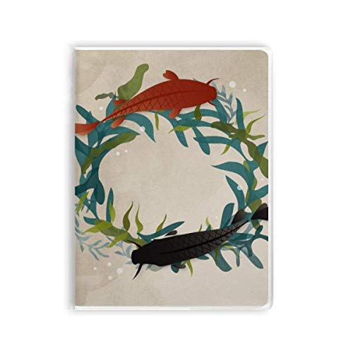 Carnet à couverture souple et notes lignées avec motif poisson original