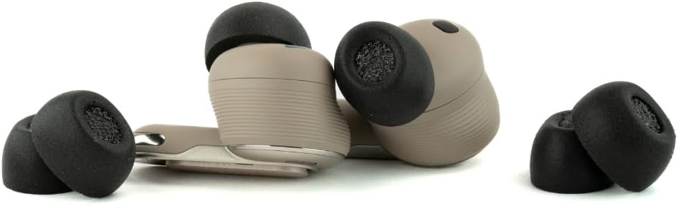 Comply TWo-230-A | Premium Memory Foam Replacement Earbud Tips for JBL Tour Pro 3, Nothing Ear, OnePlus Buds, & More | Ultimate Comfort, Secure Fit, Superior Noise Isolation| Black (Large) (3 Pairs)