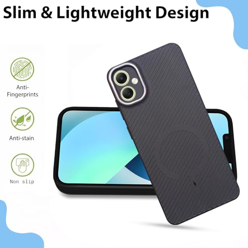 Image of LIRAMARK Rugged Carbon Fibre TPU Armor Silicone Back Cover Case for Samsung Galaxy A05 / F05 / M05 (4G)