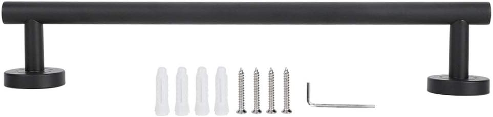 Bathroom Towel Bar, Stainless Steel Shower Towel Rack, Matte Black Wall Mounted Single Towel Rack, Modern and Practical Towel Holder for Bathroom