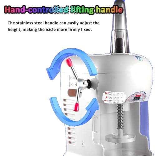 350W Elektrische Eismaschine, Eiscrusher/Schneekegel-Maker Mit Großer Kapazität, Einstellbare Feinheit, Ausbeute 90 Kg/H, Für Cocktails, Smoothies,Blue 6 350W Elektrische Eismaschine, Eiscrusher/Schneekegel-Maker Mit Großer Kapazität, Einstellbare Feinheit, Ausbeute 90 Kg/H, Für Cocktails, Smoothies,Blue