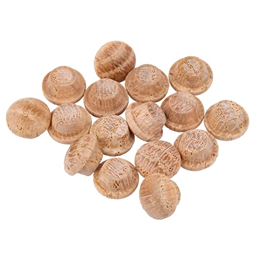 Image of Oak Screw Hole Plugs | 1 /4 inch Diameter | Pack of 50 Approx. | Turned End Grain Round Mushroom Head with Shoulders, Screw Hole Buttons, Furniture Grade | UA-057-OW