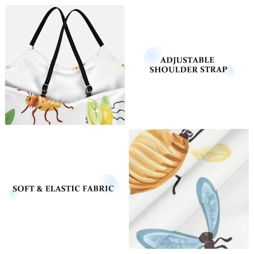 Pigsaly Girls One Piece Swimsuits Insects Bugs Beetle Dragonfly Kids Cross Back Swimwear Toddler Beach Sport Bathing Suit 3T3