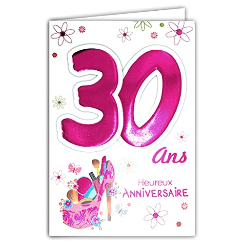 Age Mv 69-2029 - Biglietto Di Auguri Per 30 Anni, Da Donna, Motivo Bella Femminile, Con Tacco A Spillo