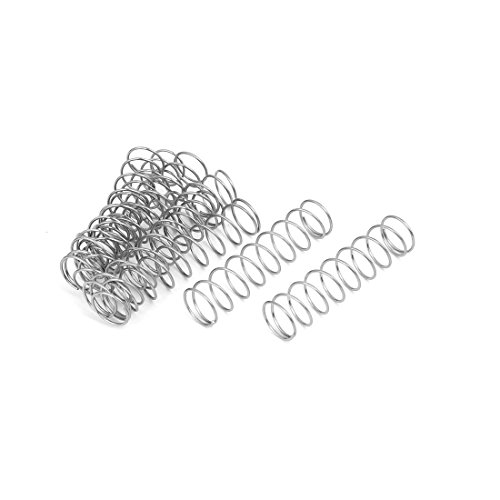 Muelles de compresión de acero inoxidable 304 de 0.8x12x50mm para maquetas y bricolaje
