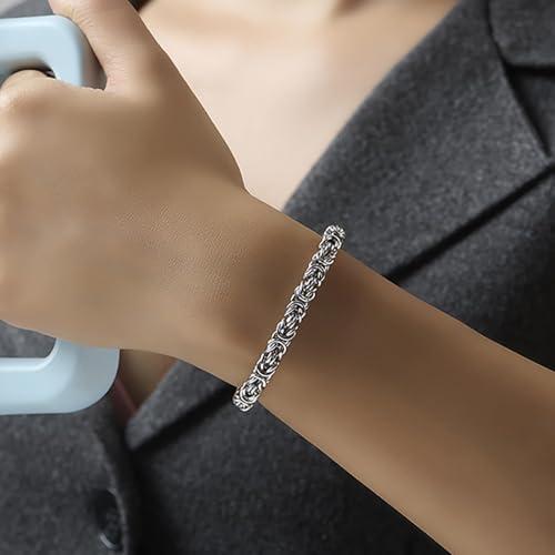 Image of TRUESILVER ACPL 925 Sterling Silver Sliding Bolo Bracelets for Women | BIS Hallmarked Fancy Link Rolo Design Bracelet | Adjustable Slider Chain Bracelet Gift for Birthday Anniversary Wedding
