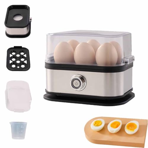 La Mejor Selección de Hervidores para huevos - 5 favoritos. 46 Cocedor De Huevos EléCtrico,TamañO Familiar Hasta 6 Huevos,Blandos,Medios,Duros,Escalfados,FáCil De Limpiar,Ideal Para El Hogar,La Cocina,La Autocaravana Y El Camping
