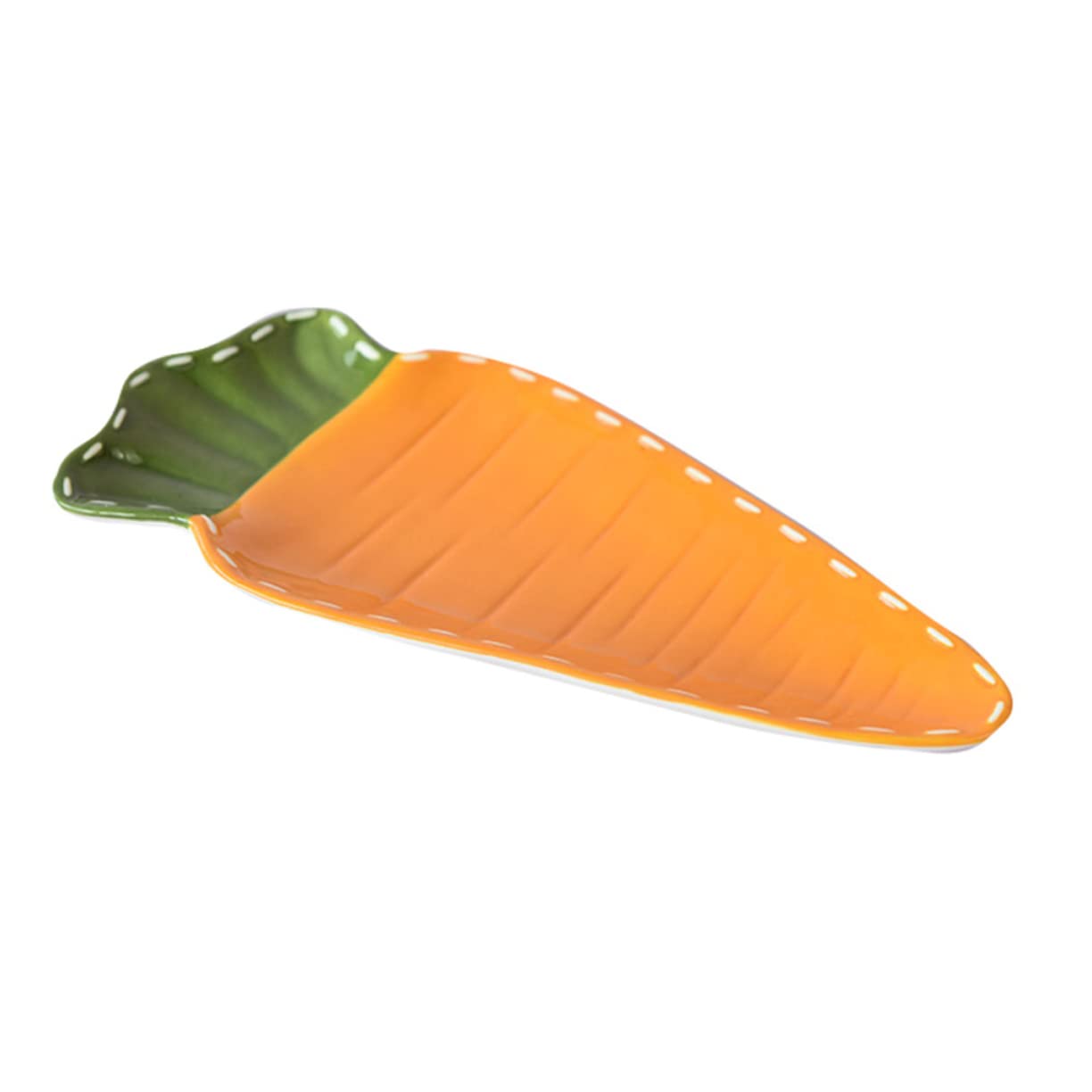 Garneck Boys and Girls-friendly Carrot Plate Porcelain Elegant and Easy to Maintain