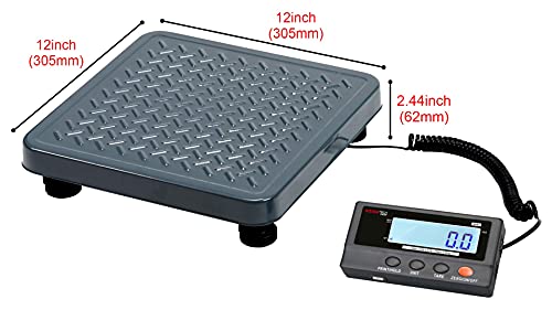 Visiontechshop Mvs1 Heavy Duty Shipping Postal Scale, Lb/Kg Switchable, Capacity 165Lb X 0.1Lb / 75Kg X 0.05Kg Readability, Battery Operated, Power Adapter Included, Portable Scale For Warehouse #TOP2