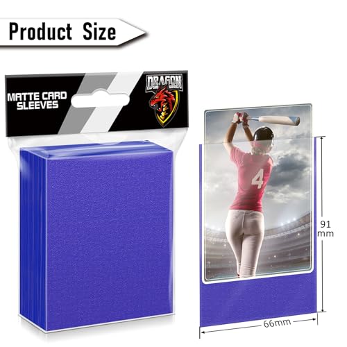 600PCS Card Sleeves for Collectable Gaming Cards, Matte Card Protectors Sleeves for Baseball Cards, Game Cards and Trading Cards (6 Colors)