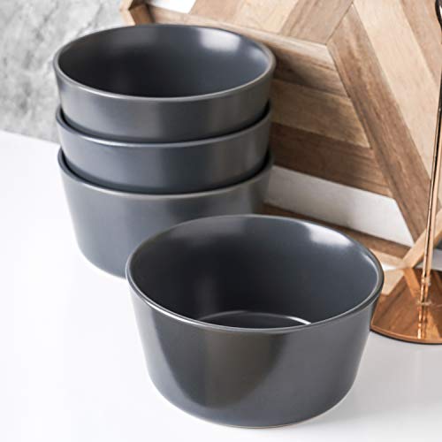 Image of Stone Lain Stoneware Bowls Set, 4-Piece, Grey Matte