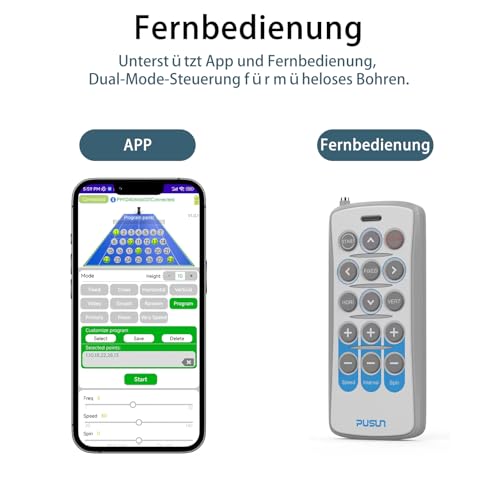 PUSUN PT-MAX C Tennisballmaschine - Profi Ballwerfer mit APP-Steuerung (App für Apple Watch), 28 Landepunkte & 26 Modi, Smart Trainer für alle Spielniveaus mit variablem System (5-7 Std.) (Schwarz)