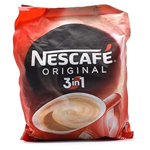 NESCAFÉ 3 In 1 Original Soluble Ground Coffee Beverage,30 Sachets Bag
