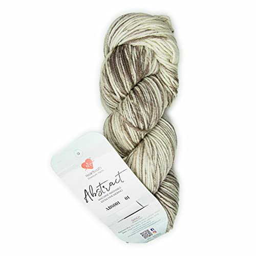 Image of Abstract - India s First Hand Painted Yarn. Machine Washable Superfine Merino Wool. Oekotex Class 1 Certified. (Shade no - ABS001)