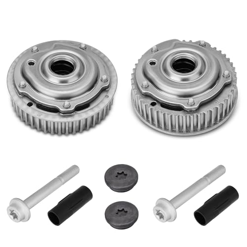 Engine Timing Intake & Exhaust Camshaft Sprocket Cam Phaser VVT Gear with Bolts Compatible with Chevy Cruze Sonic Aveo Trax 1.6L 1.8L Replace# 55567048 55568386