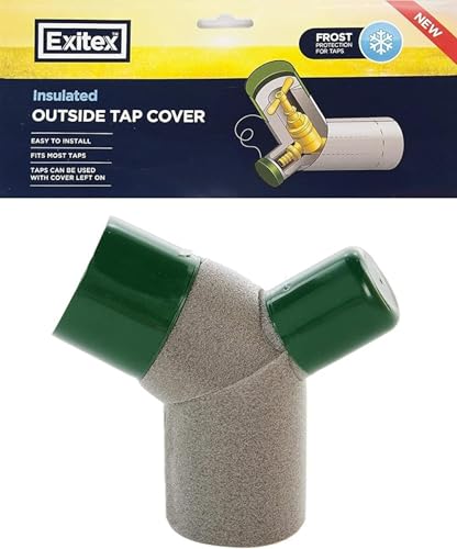 Exitex Insulated Outside Tap Cover – Winter Frost Protection for Outdoor Garden Taps, Fits Most Standard Taps, Tap Usable When Fitted, Easy to Install