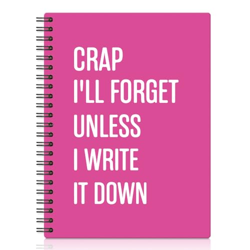 Carnet à spirales XQLZY rose rouge avec message humoristique pour le bureau