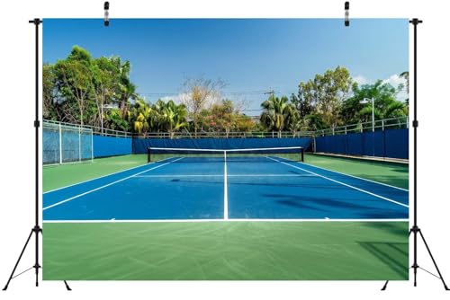 Fondo Tenis 7x5ft Azul Verde miniatura 3
