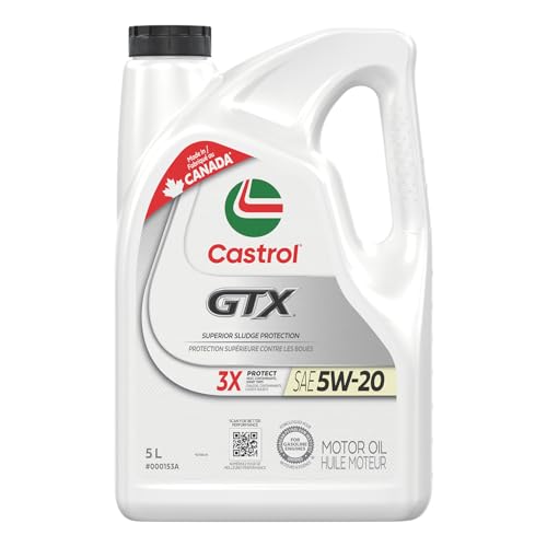 Castrol GTX Conventionnel 5W-20 Huile moteur 5L (Fabrication Canada)