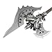 VIOLK Game Wow Shadowmourne Replica, 43.3 Inch Shadow Sorrow, Frostmourne Sister Blade, Stainless Steel Unsharpened Orange Axe, Suitable for Collection and Gifts for Game Fans